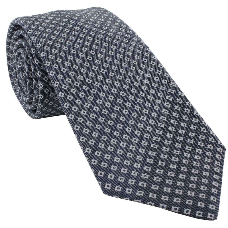 Michelsons of London Simple Diamond Silk Tie – Navy