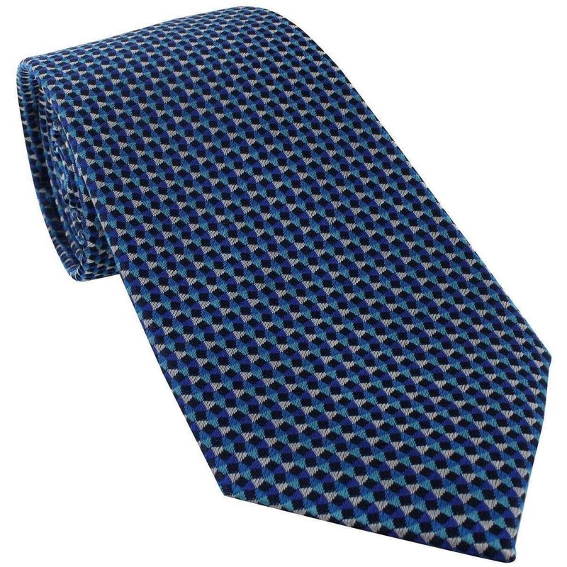 Michelsons of London Triangle Geometric Silk Tie – Teal