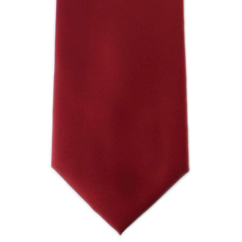 Michelsons of London Plain Ployester Tie – Red