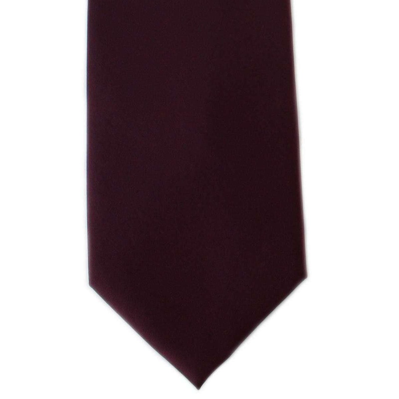 Michelsons of London Plain Ployester Tie – Wine