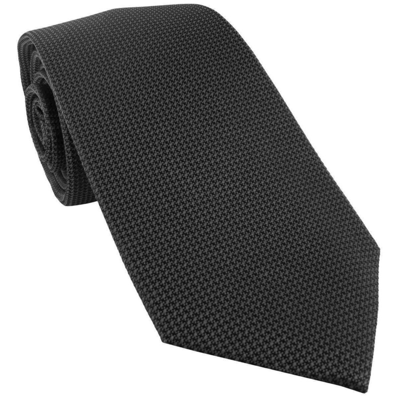 Michelsons of London Plain Silk Tie – Grey