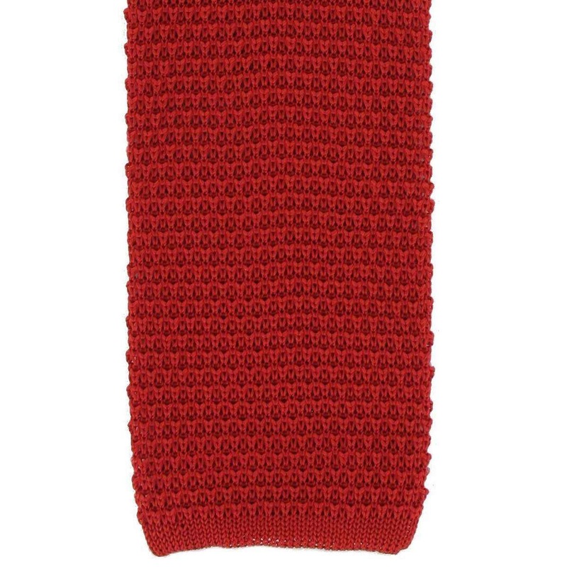 Michelsons of London Silk Knitted Tie – Red