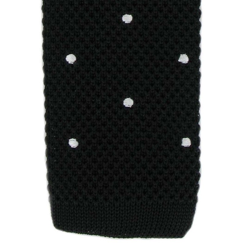 Michelsons of London Spot Design Tie – Black/White