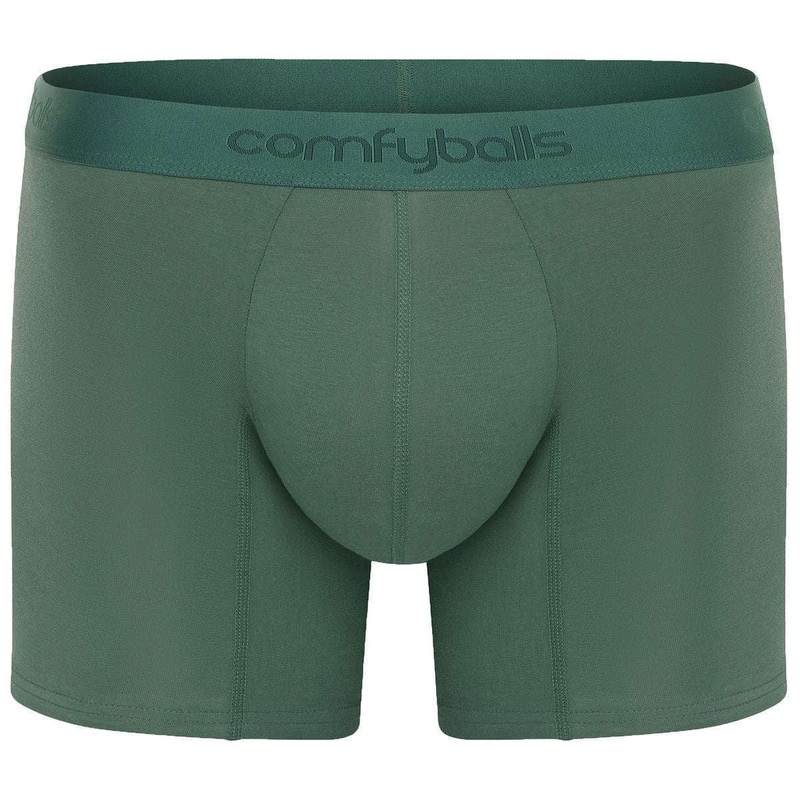 Comfyballs Cotton Long Boxer – Ghost Moss Khaki