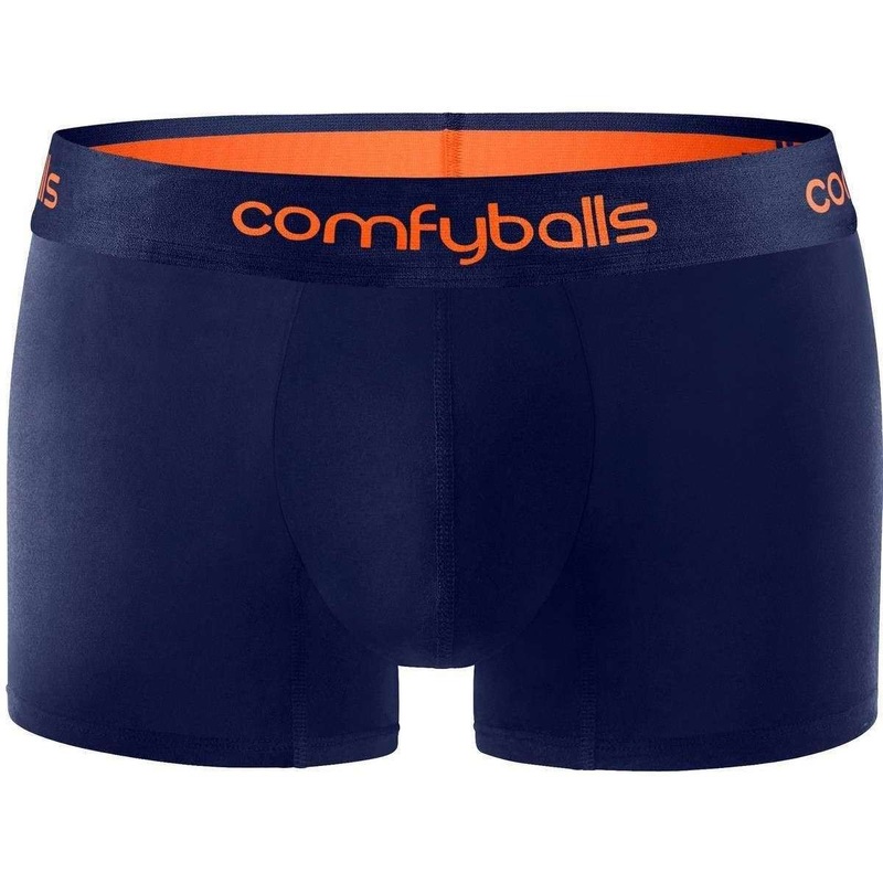 Comfyballs Cotton Regular Boxer – Navy/Tangerine