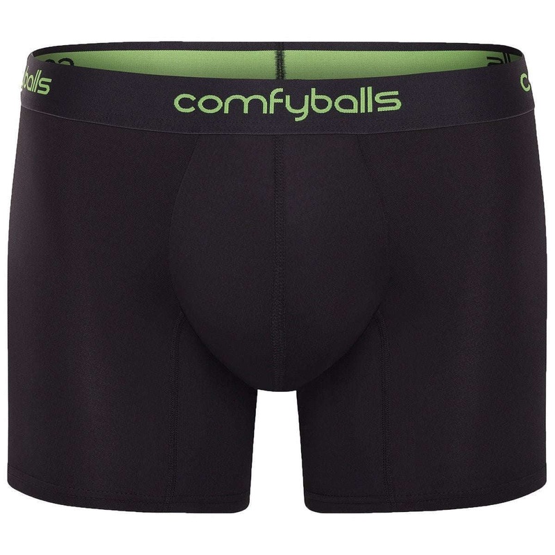 Comfyballs Performance Long Boxer – Charcoal/Viper Green