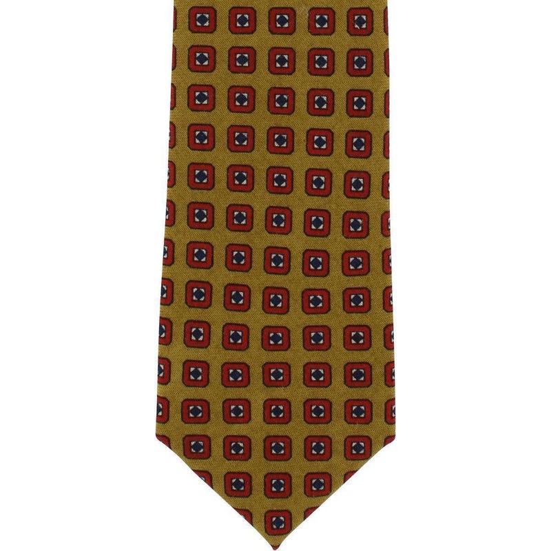 Michelsons of London Neat Wool Tie – Mustard