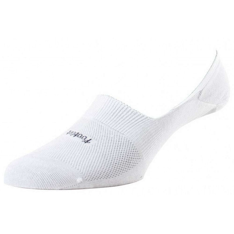 Pantherella Footlet Egyptian Cotton Foot Liner Socks – White