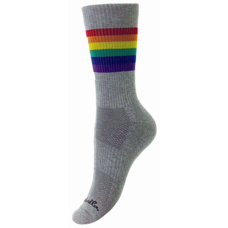 Pantherella Shine Egyptian Sports Socks – Light Grey Mix/Rainbow
