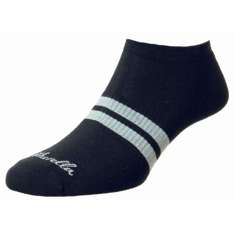 Pantherella Sprint Egyptian Cotton Sports Trainer Socks – Black