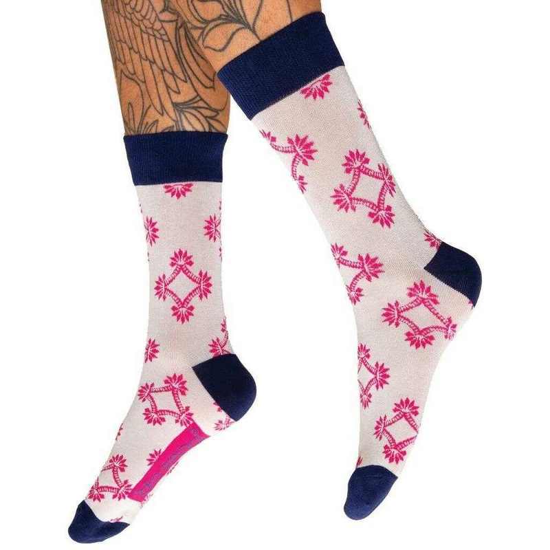 Powder Mosaic Socks – Cream