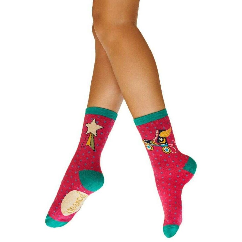 Powder On a Roll Ankle Socks – Fuchsia Pink