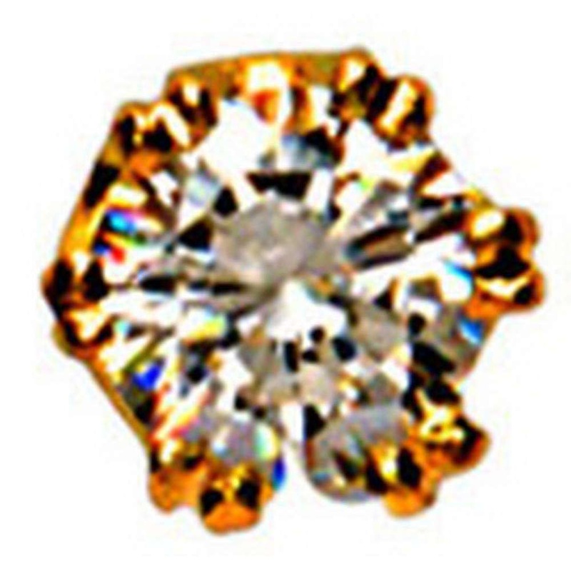 David Van Hagen Cubic Zirconia 9ct Tie Tac – Gold