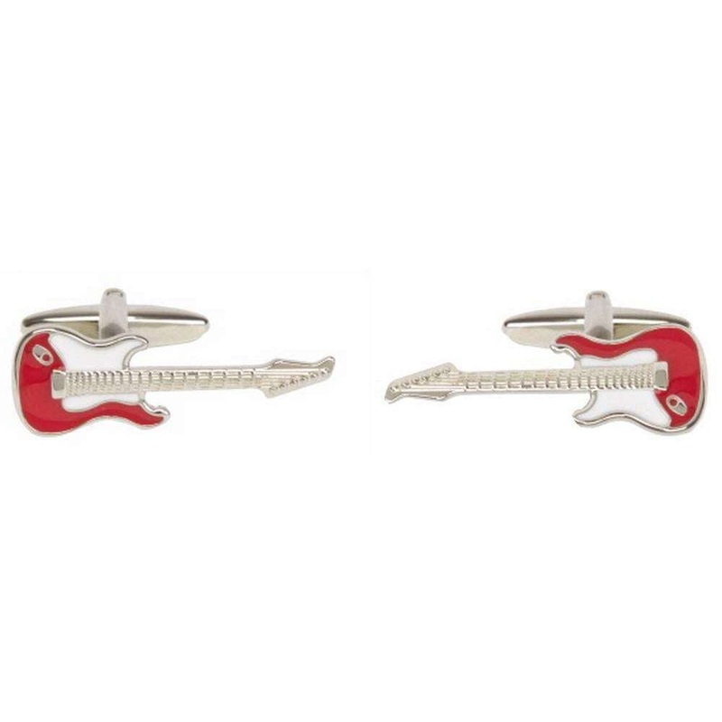 David Van Hagen Guitar Cufflinks – Red/White
