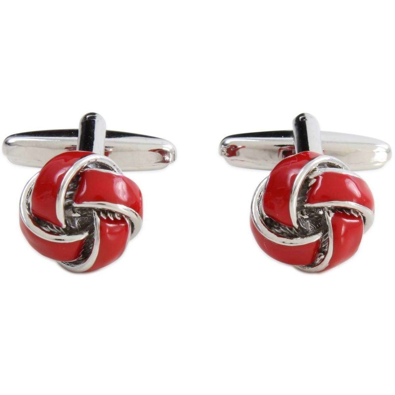 David Van Hagen Knot Cufflinks – Red