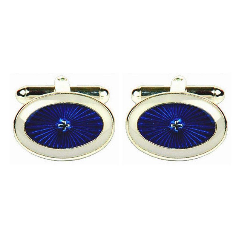 David Van Hagen Starburst Cufflinks – Blue/White