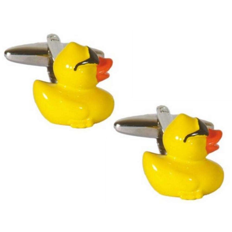 Zennor Rubber Duck Cufflinks – Yellow