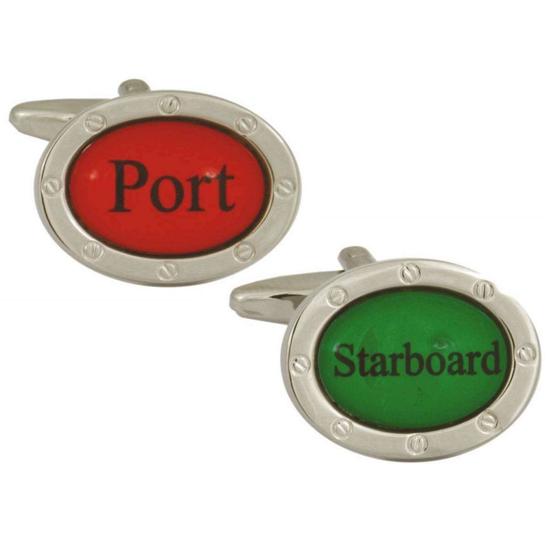 Zennor Port Starboard Cufflinks – Red/Green