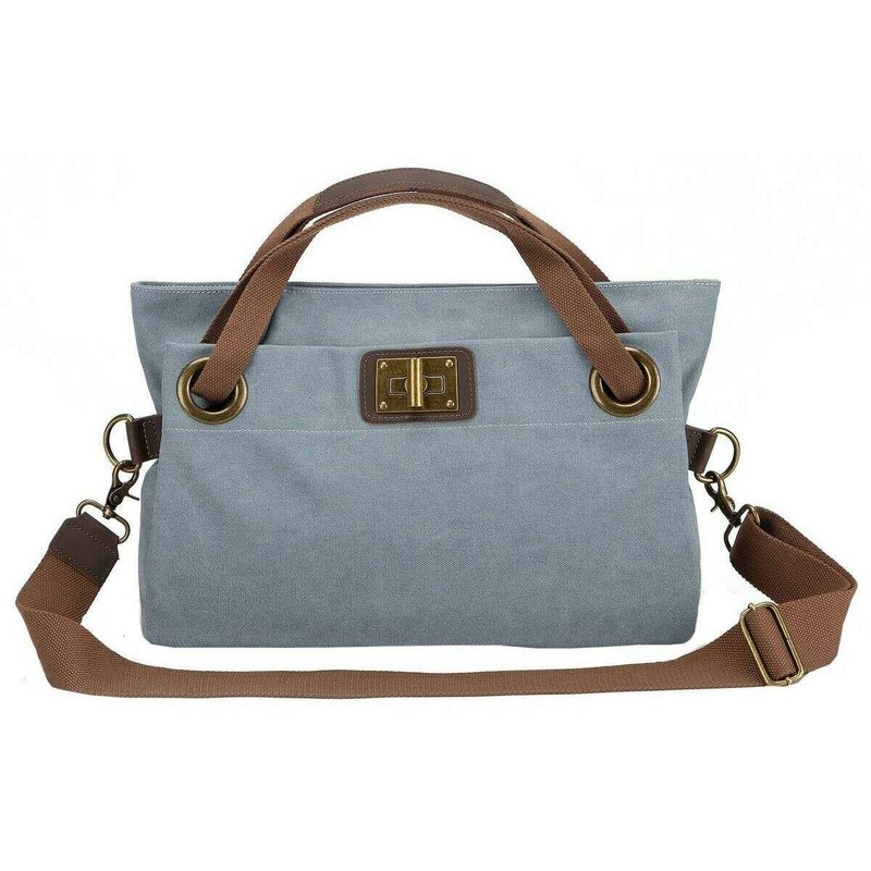 ZEDE Pont Des Arts Medium Cross Body Bag – Blue Grey