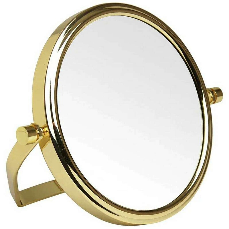 Alice Wheeler London 7x Magnification Round Medium Mirror – Gold