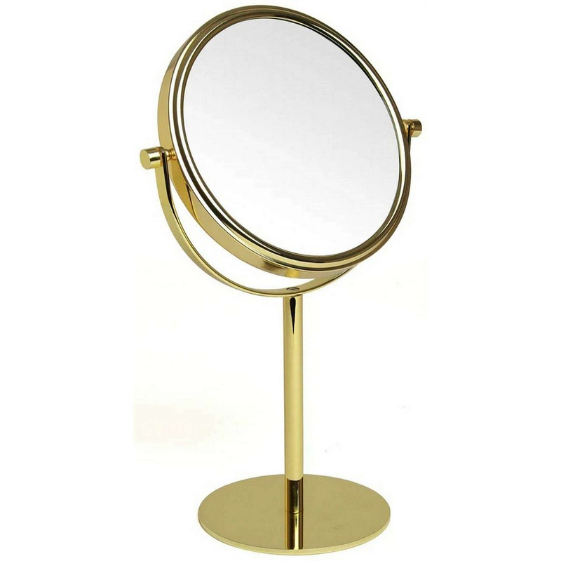 Alice Wheeler London 7x Magnification Standing Mirror – Gold