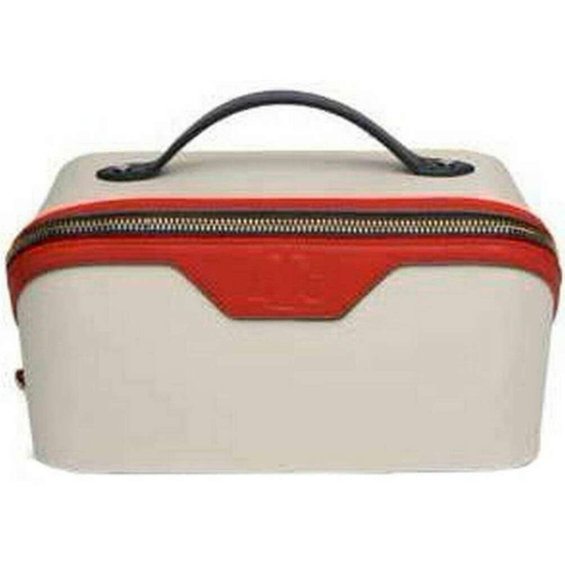 Alice Wheeler London LTC Train Case – White/Red