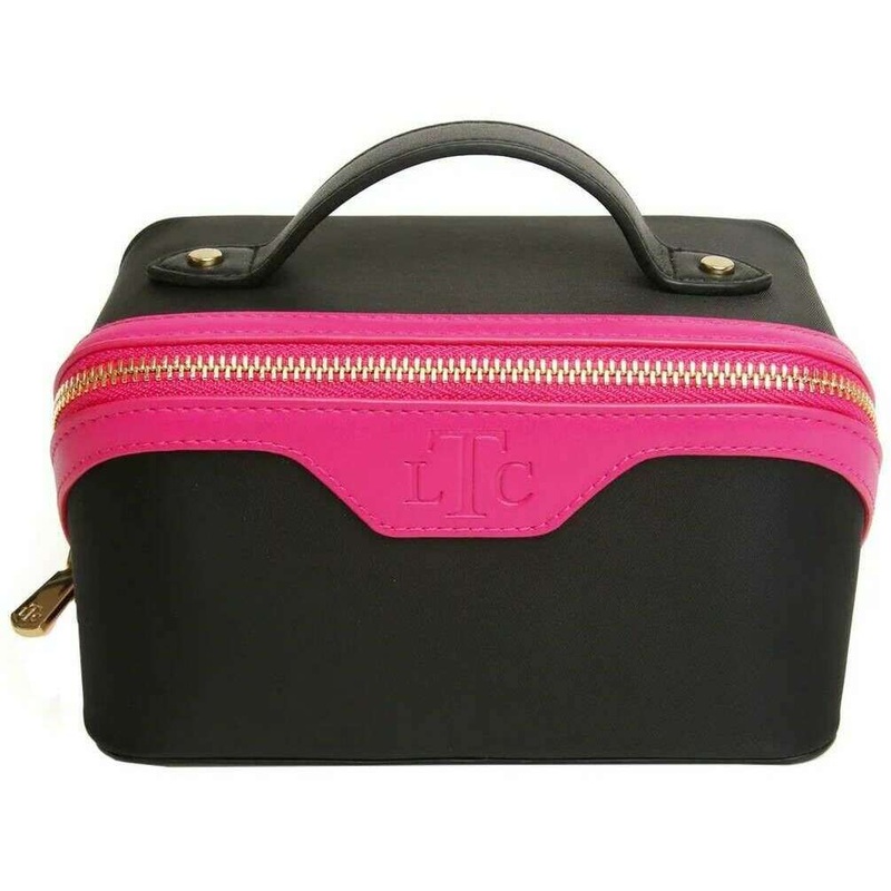 Alice Wheeler London LTC Two-Tone Mini Train Case – Black/Pink