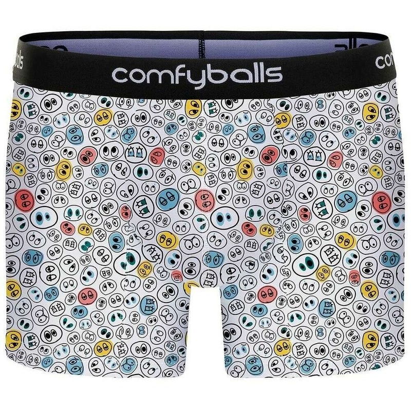 Comfyballs Cotton Long Boxer – Smiley White