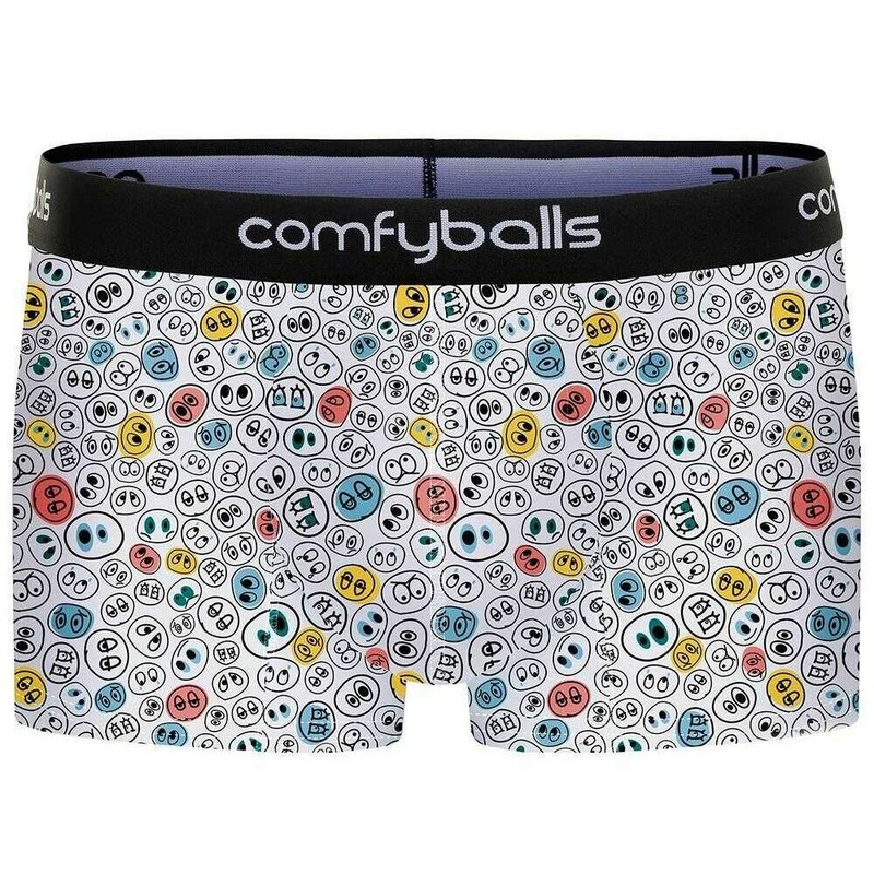 Comfyballs Cotton Regular Boxer – Smiley White