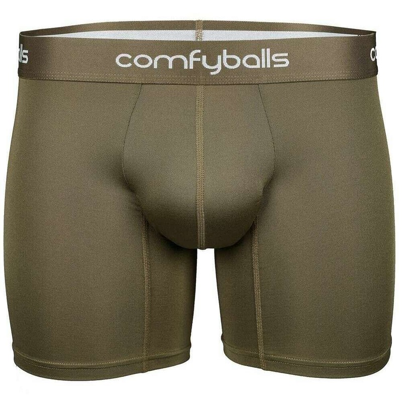 Comfyballs Performance Long Boxer – Olive Green