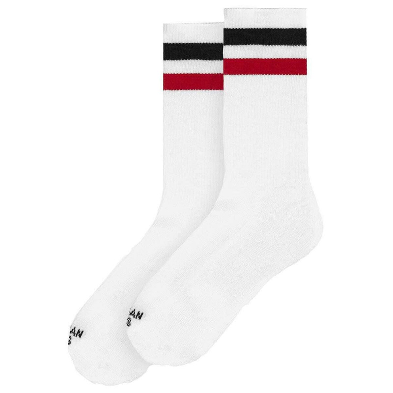 American Socks Teenage Anarchist Mid High Socks – White