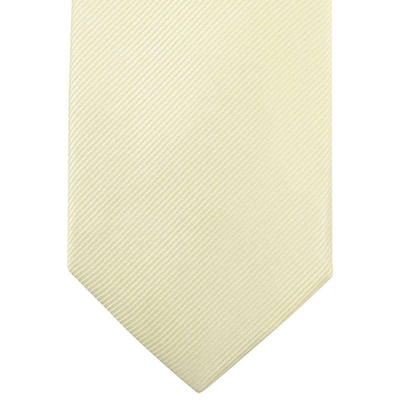 Knightsbridge Neckwear Plain Diagonal Ribbed Tie – Yellow