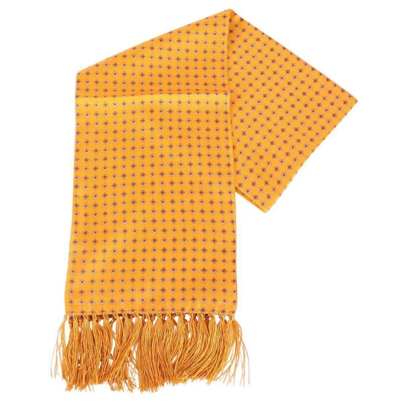 Knightsbridge Neckwear Diamond Aviator Silk Scarf – Orange