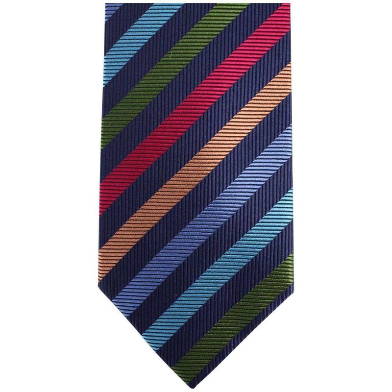 Knightsbridge Neckwear Kensington Striped Silk Tie – Multi-colour