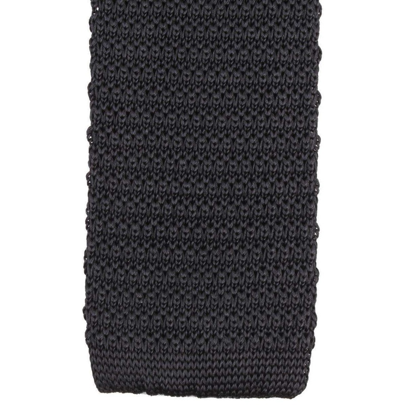 Knightsbridge Neckwear Knitted Tie – Black