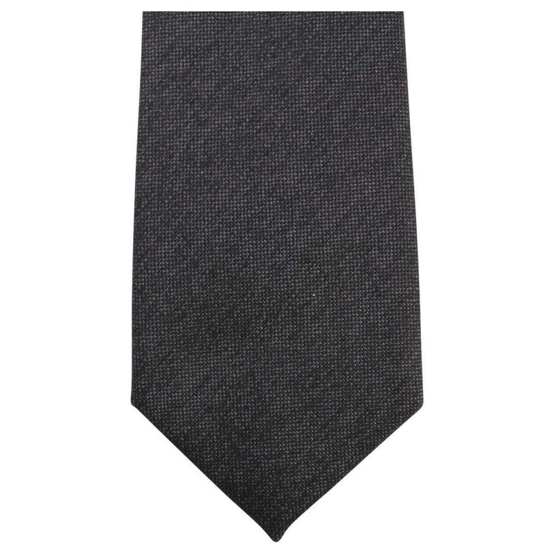 Knightsbridge Neckwear Plain Woven Tie – Charcoal