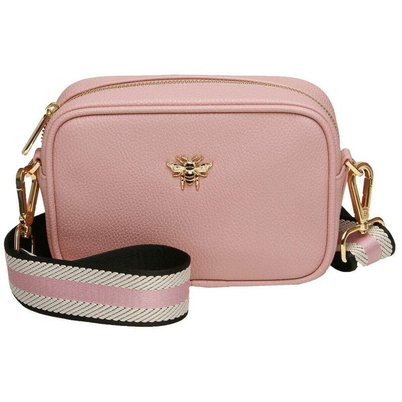Alice Wheeler London Mini Camera Crossbody Bag – Pink