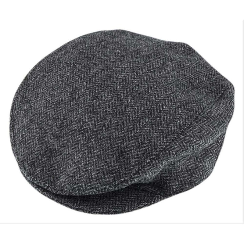 Dents Abraham Moon Tweed Flat Cap – Charcoal