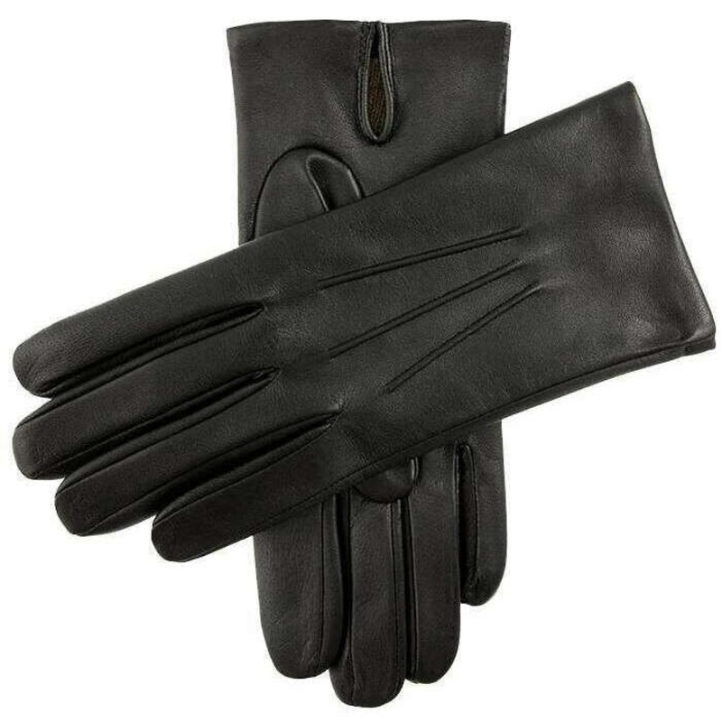 Dents Bath Cashmere-Lined Leather Gloves – Black