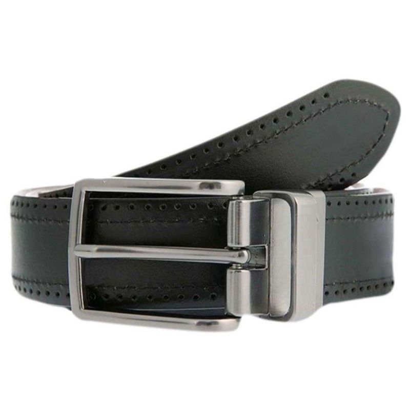 Dents Brogue Style Reversible Leather Belt – Black/Tan
