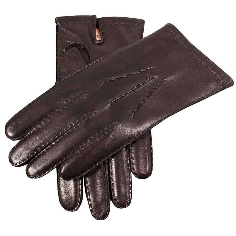 Dents Cheddar Shorter Finger Cashmere Lined Leather Gloves – Brown
