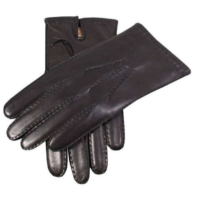 Dents Chelsea Cashmere-Lined Leather Gloves – Black