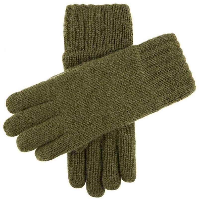 Dents Durham Knitted Gloves – Olive Green