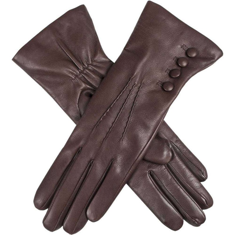 Dents Evelyn Cashmere Lined Hairsheep Leather Gloves – Mocca/Natural