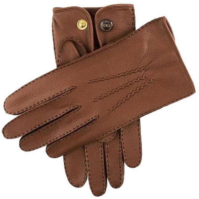 Dents Garstone Deerskin Leather Gloves – Bark Brown