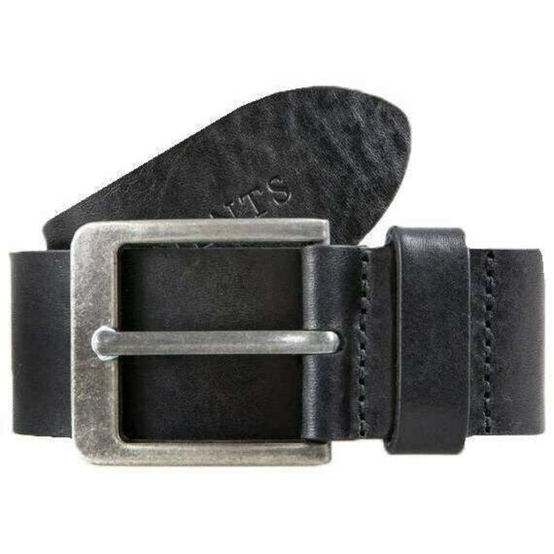Dents Heritage Pewter Buckle Full-Grain Leather Belt – Black