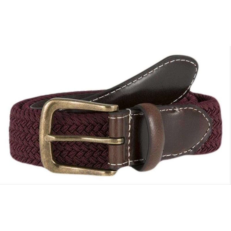 Dents Stretch Elastic Webbing Belt – Burgundy