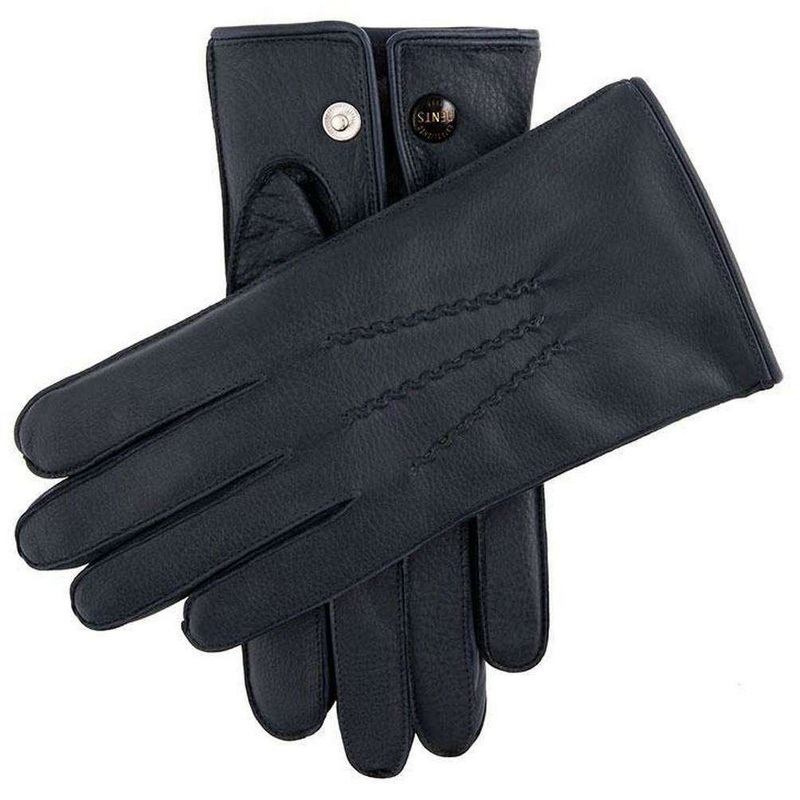 Dents Windsor Leather Gloves – Navy/Grey