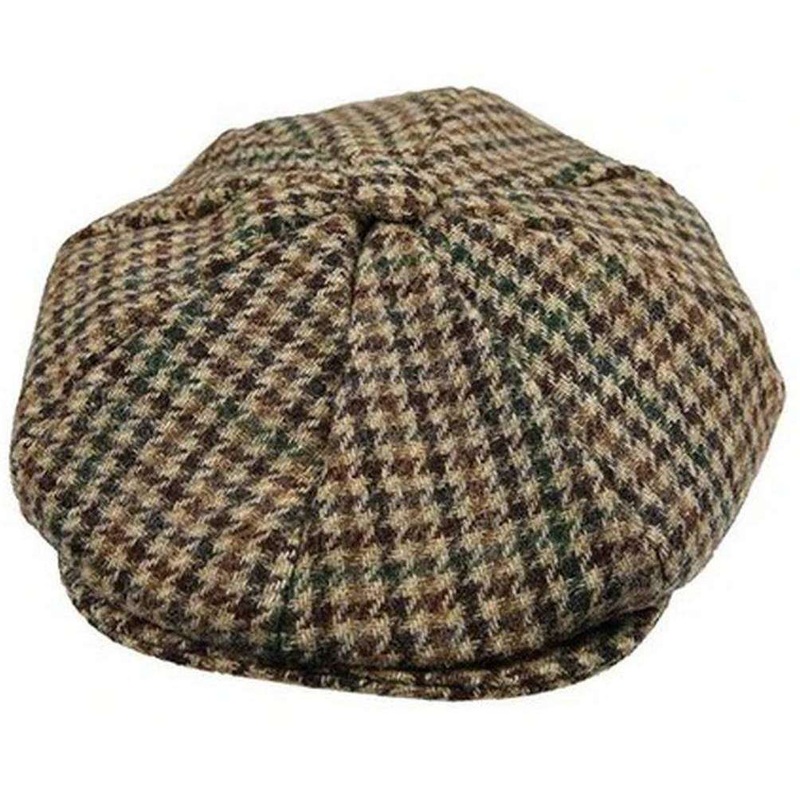 Dents Abraham Moon Check 8 Piece Cap – Brown