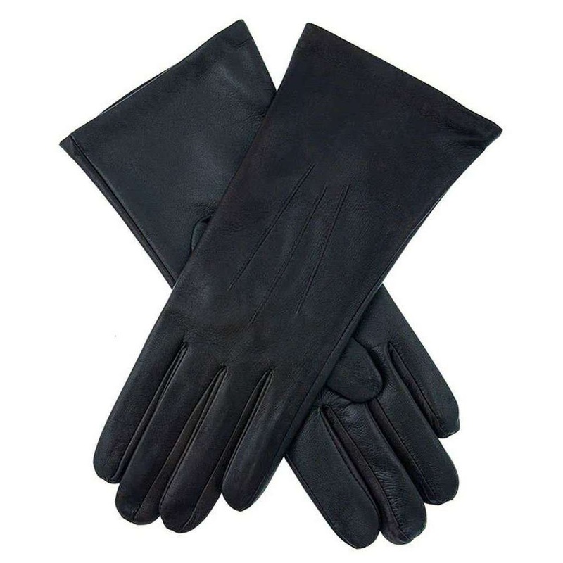 Dents Apley Touchscreen Silk Lined Leather Gloves – Navy/Black